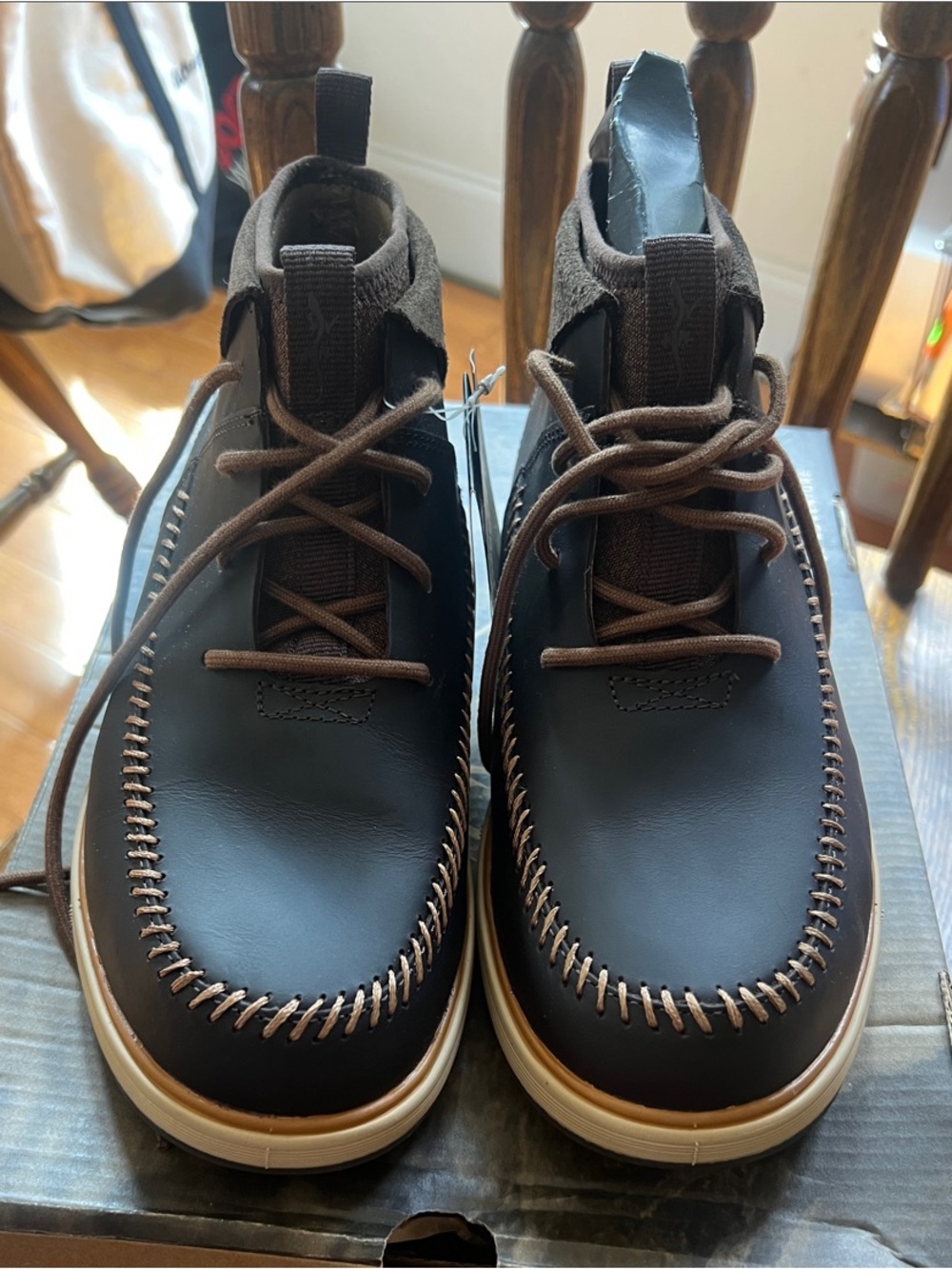 Chaco Men's Black and Brown Leather Chukka Boots